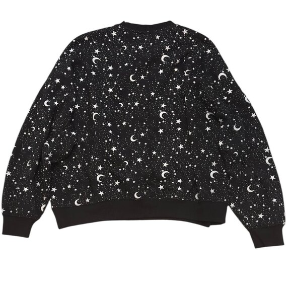 PacSun Black Celestial Sun Stars Moon Graphic AOP Sweatshirt One Size Crewneck - Picture 4 of 10